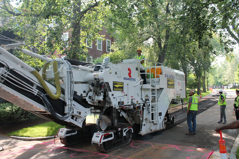 Professional Pavers Milling at Harvard Business School